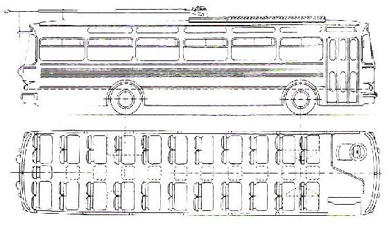 Nákres trolejbusu T11 LUX